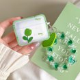 thumbnail image 4 of For AirPods 3rd Gen 2021/1/2/Pro Case，Shockproof Square Green Tulips PC Case Cover With Pandent, 4 of 5