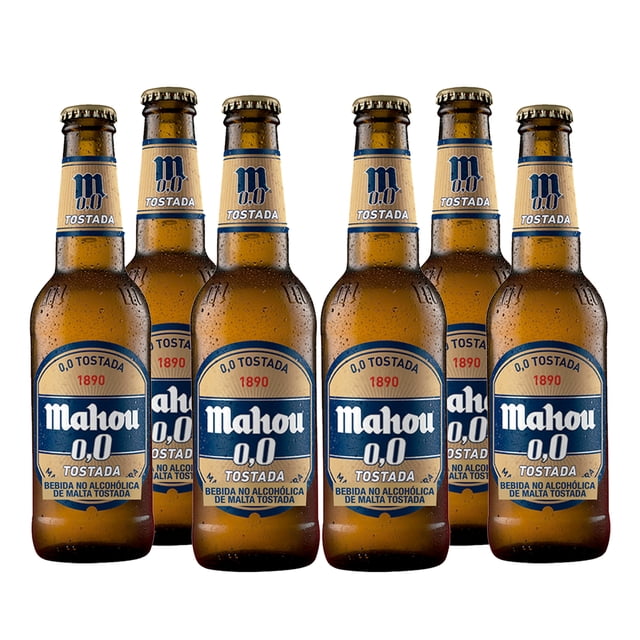 Six Pack Mahou Cerveza No Alcohólica Malta Tostada 330ml
