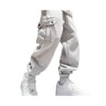 thumbnail image 4 of hirigin Men Casual Jogger Pants Solid Color Drawstring Workout Cargo Trousers Sweatpants with Side Pockets for Outdoor Workout, 4 of 6