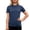 Navy, variant on Womens T Shirts Crew NeckShort Sleeves Basic Shirt Sky Blue Spring Tops Women Work Tops