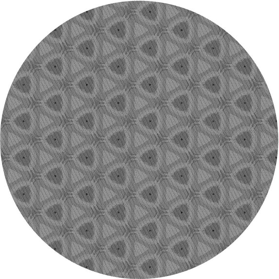 Ahgly Company Machine Washable Indoor Round Transitional Ash Gray Area Rugs, 3' Round