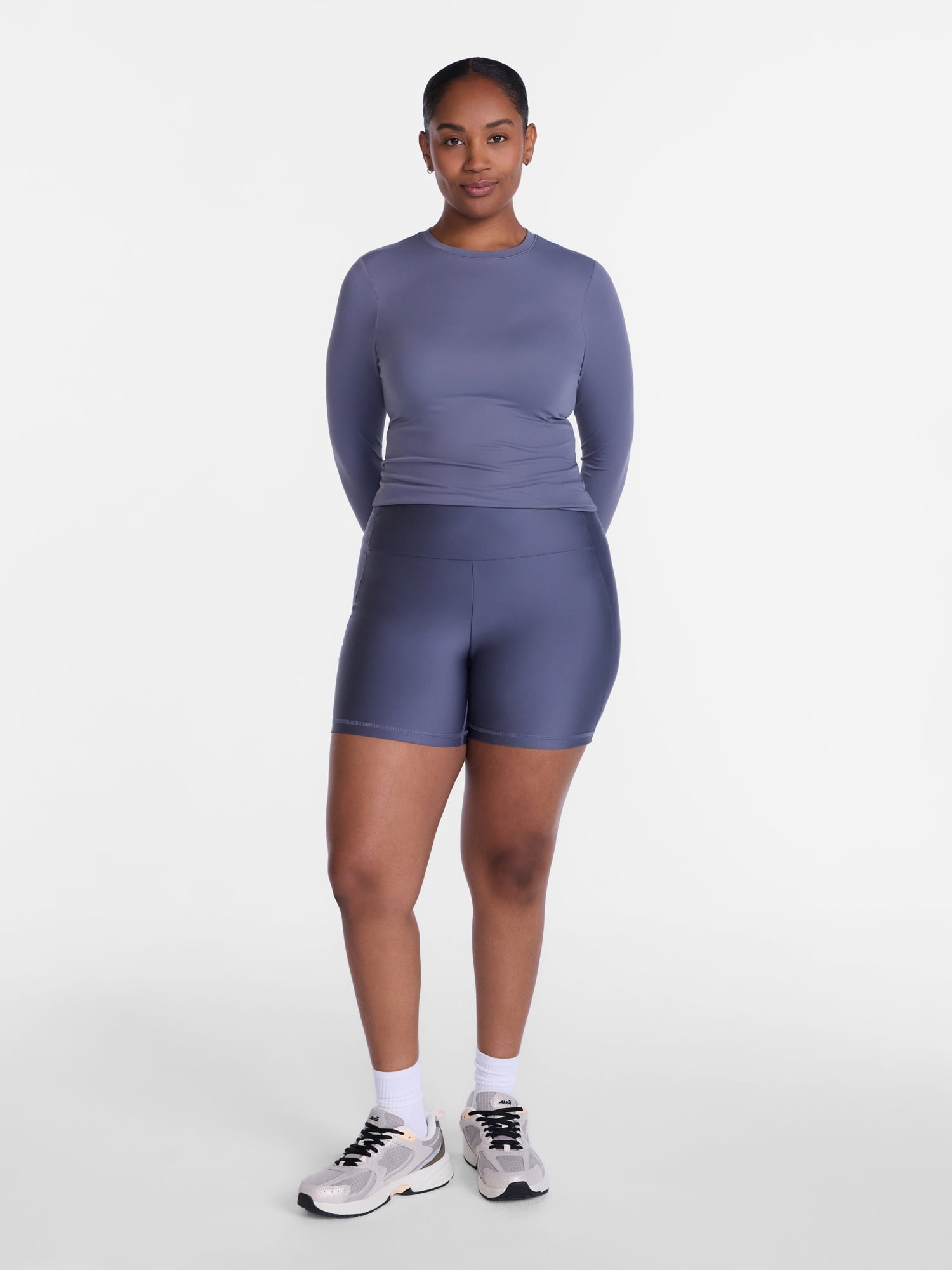 Avia Women's Shine Bike Shorts, 5" Inseam, Sizes XS-XXXL