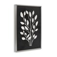 thumbnail image 3 of Stupell Industries Botanical Leaf Whispers Gray Framed Floater Canvas Wall Art design by Andrea Haase, 25 x 17, 3 of 9