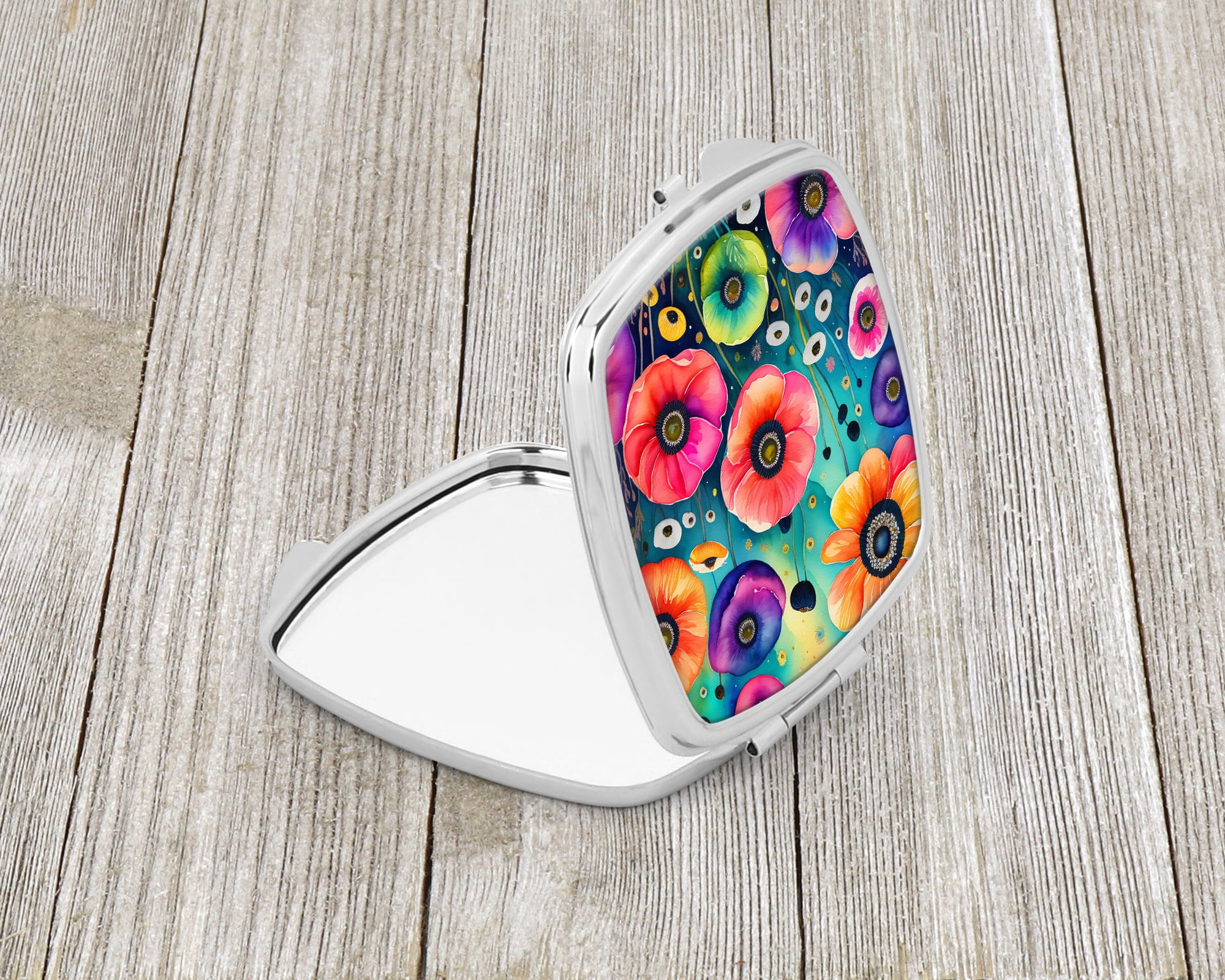 Colorful Anemones Compact Mirror 2.75 in x 3 in