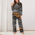 thumbnail image 2 of Naloa Pyjamas Imprimés Machines de Construction pour Femmes, Ensembles de Pyjama pour Femmes, Ensembles de Détente pour Femmes, 2pjs pour femmes-TTTG, 2 of 7