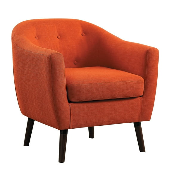 Homelegance Lucille Collection Living Room Home Barrel Accent Chair, Orange