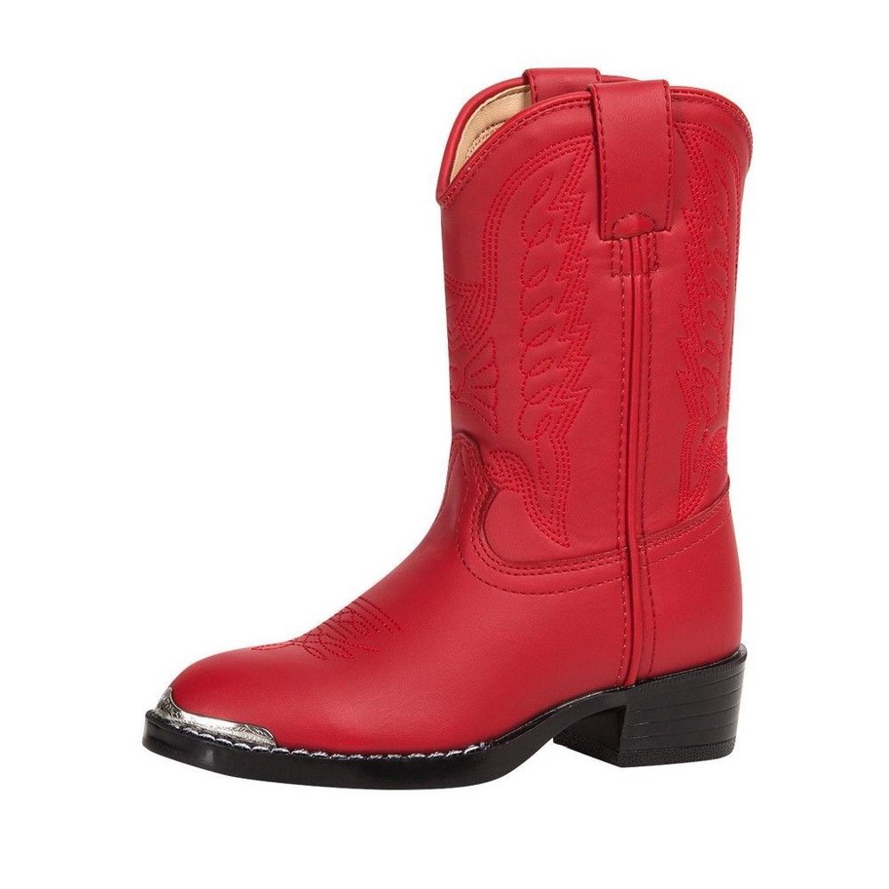 Durango Durango Western Boots Girls 8" Round Toe Cowboy Heel Red