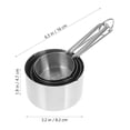 thumbnail image 2 of USHOBE 4Set Measuring Cups Dishwasher Safe in Silver for Home Use and Cooking, 2 of 7