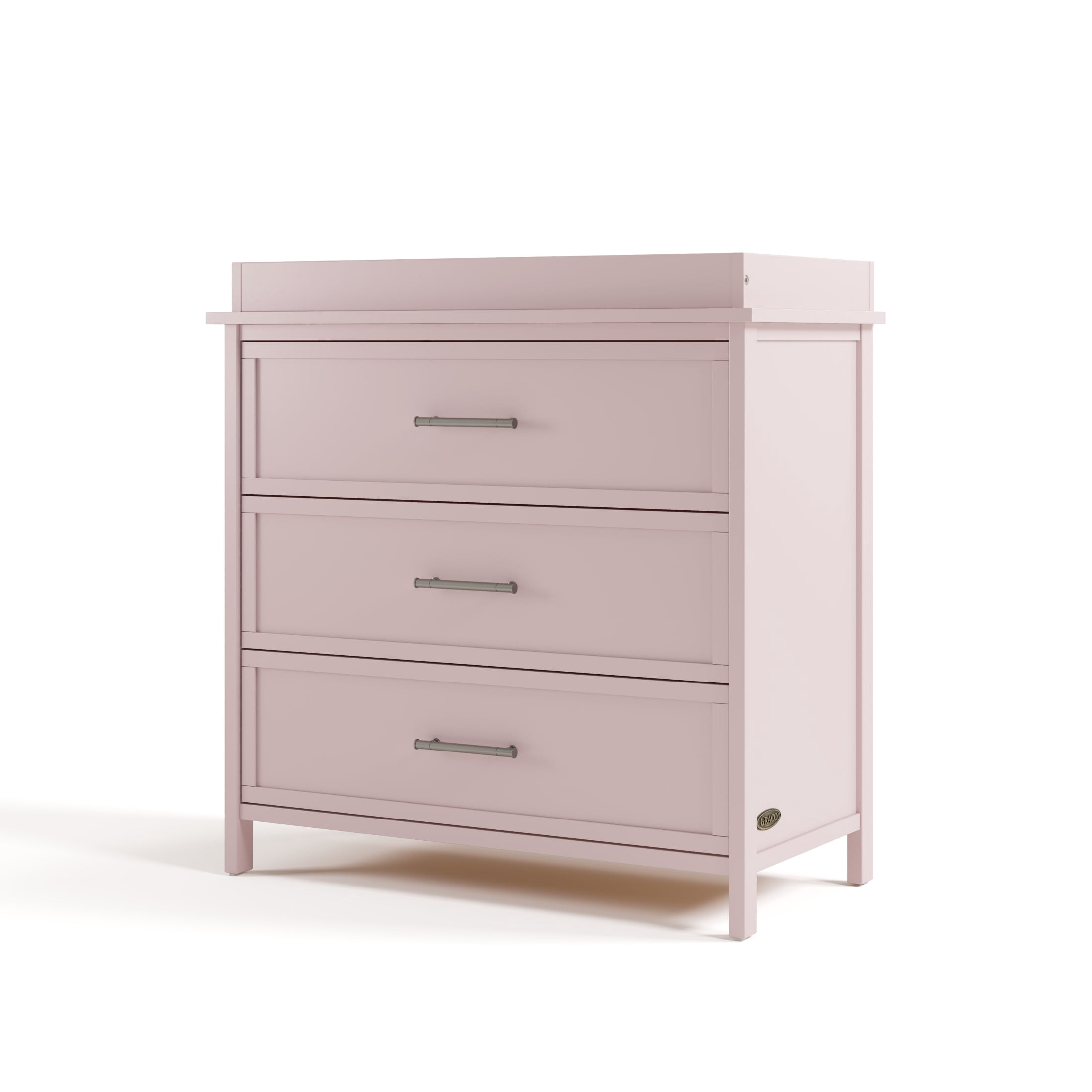 Graco Classic 3 Drawer Dresser with Infant Changing Topper, Blush