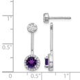 thumbnail image 4 of Primal Gold 14 Karat White Gold Diamond and Amethyst Earrings, 4 of 4