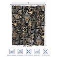 thumbnail image 4 of Split Shower Curtain for Transfer Bench, Black Floral Fabric Shower Curtains for Bathroom, Boho Botanical Vintage Paisley Flower Tub Sliding Transfer Bench Waterproof Bath Curtains 72"x96", 4 of 9