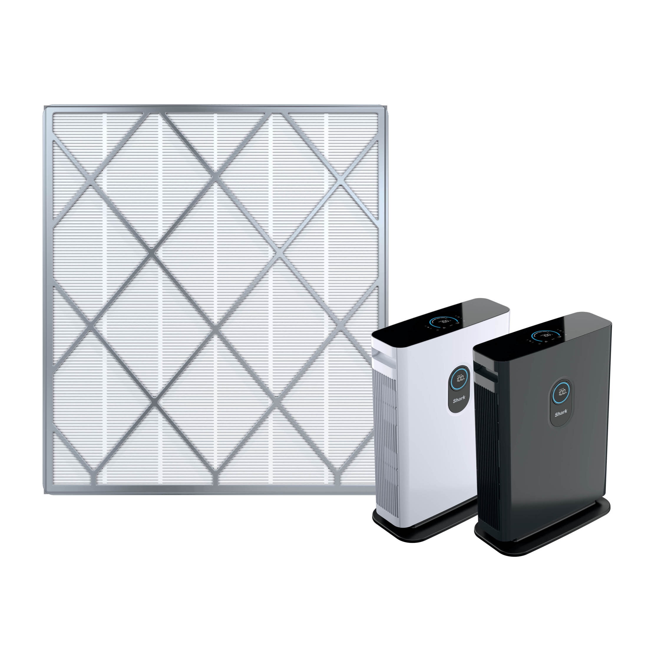 Shark Air Purifier Filter 4-Fan Anti-Allergen HEPA Filter with Advanced Odor Lock , HE4FKPET, Compatible with HE400