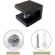 thumbnail image 4 of (4, Matte Black) Glass Clamp, No-drill-on-glass Glass Holder Glass Shelf Bracket Glass Clip Support, 4 of 4