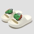 thumbnail image 5 of Djtdsds Kids Dinosaur Slide Sandals, Soft Non- Open-Toe Slippers Color:White,Size:10.5-11 Years, 5 of 7