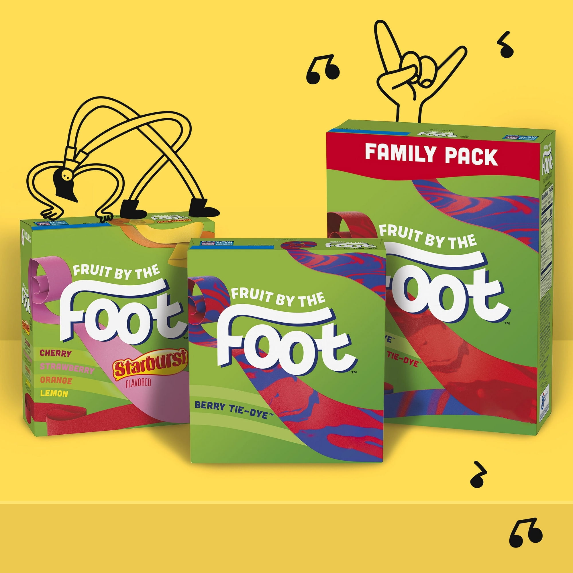 Fruit by the Foot Fruit Flavored Snacks, Berry Tie-Dye, 4.5 oz, 6 ct (Pack of 4)