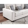 thumbnail image 5 of Living Room 2-Piece Sofa Set with Pillows, Fabric Upholstered Sofa and Loveseat, Square Armrest, Beige, 5 of 6
