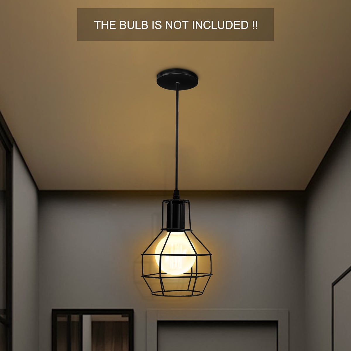 Vintage Ceiling Light Industrial Iron Pendant Lamp Chandelier Lighting Fixtures 