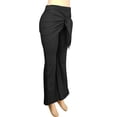 thumbnail image 3 of Lmueinov Bell Bottom Pants for Women Elastic Waist Tie Front Flare Pants Solid Color Slim Fit Trousers Fashion Casual Wrap Waist Pants for Vacation Everyday Wear, 3 of 7