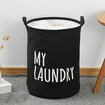HongHeng Clearance Under $2.00 Collapsible Washing Laundry Basket Bag for Bedroom, Cotton Linen