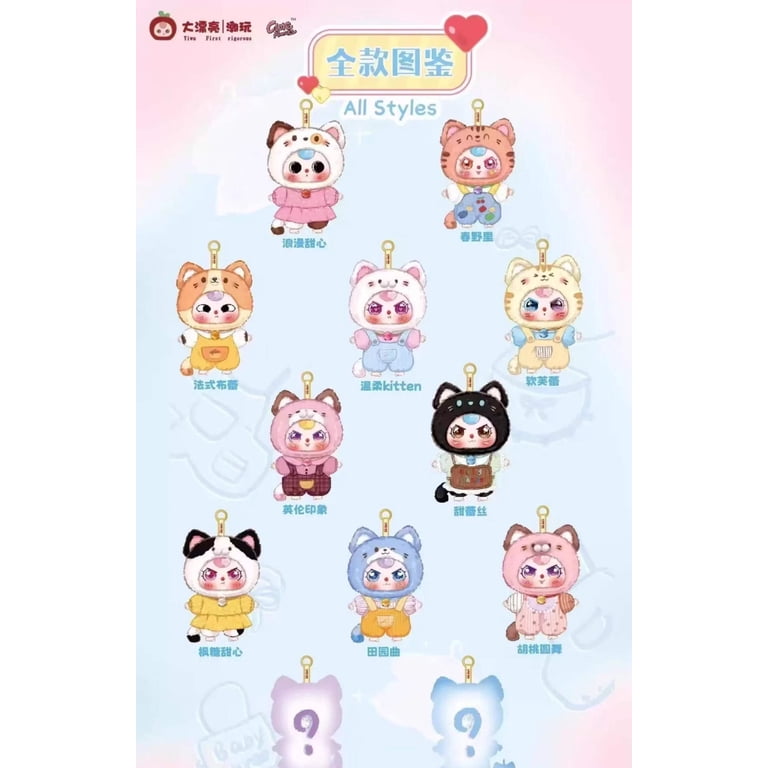 babythree tomeet グレー猫ちゃん U.C.C. Distributing Baby Three: Cat Wardrobe Series 1pc Keychain
