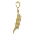 thumbnail image 2 of Solid 14k Yellow Gold 3-D 2 Handles Rectangular Basket Charm Pendant - 25mm x 10mm, 2 of 6