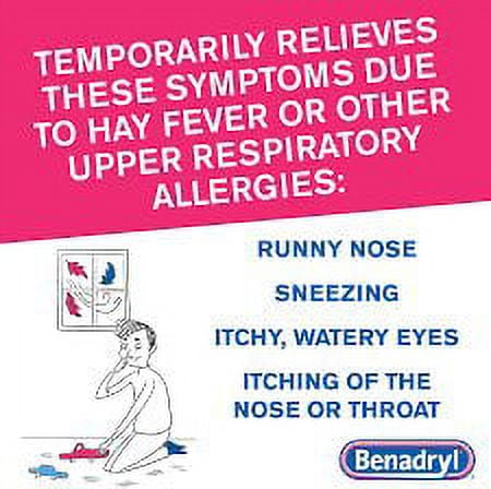 Benadryl Ultratab Antihistamine Allergy Medicine Tablets, 48