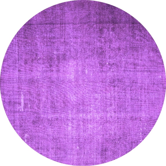 Ahgly Company Indoor Round Persian Purple Traditional Area Rugs, 4' Round
