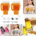 thumbnail image 2 of 1 Paire de Gants Électriques USB Forme de Chope de Bière Demi-Doigt Réversible Chauffage Double Face Extensible Garde au Chaud Confortable Automne Hiver Femmes Hommes Mitaines Chauffantes pour Quotidien, 2 of 10