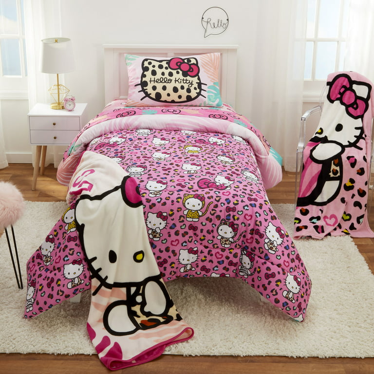 Wing Hello Kitty Kids Bedding Set Duvet Cover Bed Sheet twin full queen 3D