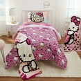 thumbnail image 4 of Hello Kitty Kids 2 Piece Pink Reversible Comforter and Pillowcase set, Twin/full, 4 of 11