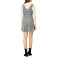 thumbnail image 4 of INSPIRE CHIC Women's Overall Houndstooth Pinafore Sleeveless Suspender Dress XL Black Green, 4 of 9