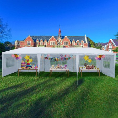 Ktaxon 10'x30' Canopy install Gazebo Wedding Party Tent with Removable 5 Sidewall Outdoor