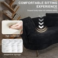 thumbnail image 3 of Huda Loveseat Sofa - Black, 3 of 12