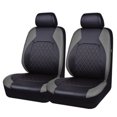 thumbnail image 1 of Funda de asiento de coche de una sola línea con cuadros de diamantes, cuero acolchado, cuero sintético PU, 1 of 5