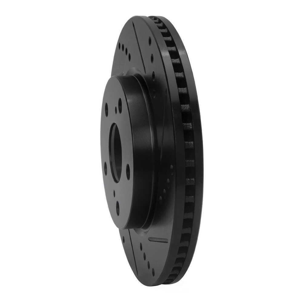 Dynamic Friction Company 633-76135R DFC Brake Rotor - Drilled And Slotted - Black