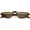 Tortoise / Brown, variant on Geometric Rectangle Sunglasses Raised Nose Bridge Neutral Colored Lens 52mm (White / Smoke)