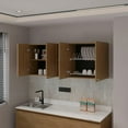 thumbnail image 4 of FM FURNITURE Luray Wall Cabinet Four Doors Engineered Wood Natural Oak, 4 of 8