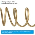 thumbnail image 3 of Uxcell Fabric Cloth Covered Round Wire, 9.84ft 18AWG 2 Core Vintage Woven Electrical Cord, Light Golden, 3 of 7