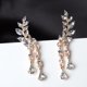 thumbnail image 1 of Pendientes colgantes de diamantes de imitación TUNC Estilo Vintage Art Déco Oro, 1 of 2