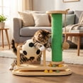 thumbnail image 4 of Outdor Cat Scratching Post With Turntable Wooden Cat Scratcher & Sisal Post Interactive Cat For Indoor Cats Cat Play Activity Center, 4 of 5