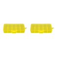 thumbnail image 1 of Thinsony 10 Grid Plastic Jewelry Removable Storage Box Beads Container Earring Yellow 12.8x6.5x2.2cm 2Set, 1 of 6