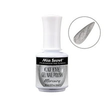 Mia Secret Cat Eye Gel Polish - Shimmery, Multidimensional effect- Infused with fine glitter- MERCURY- 0.5 fl oz