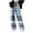 zb-Blue, variant on Casual Pants for Kids Boys Girls Plaid Wide Leg Pants Drawstring Elastic Waist Jogger Pants with Pockets