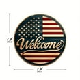 thumbnail image 3 of Patriotic Front Door Signs for Home Decor Outdoor,Independence Day Wooden Hanging Decorations America's Fourth Of July Day Welcome Door Sign Small Yard Hanging Signs Wooden Crafts Hangings, 3 of 6