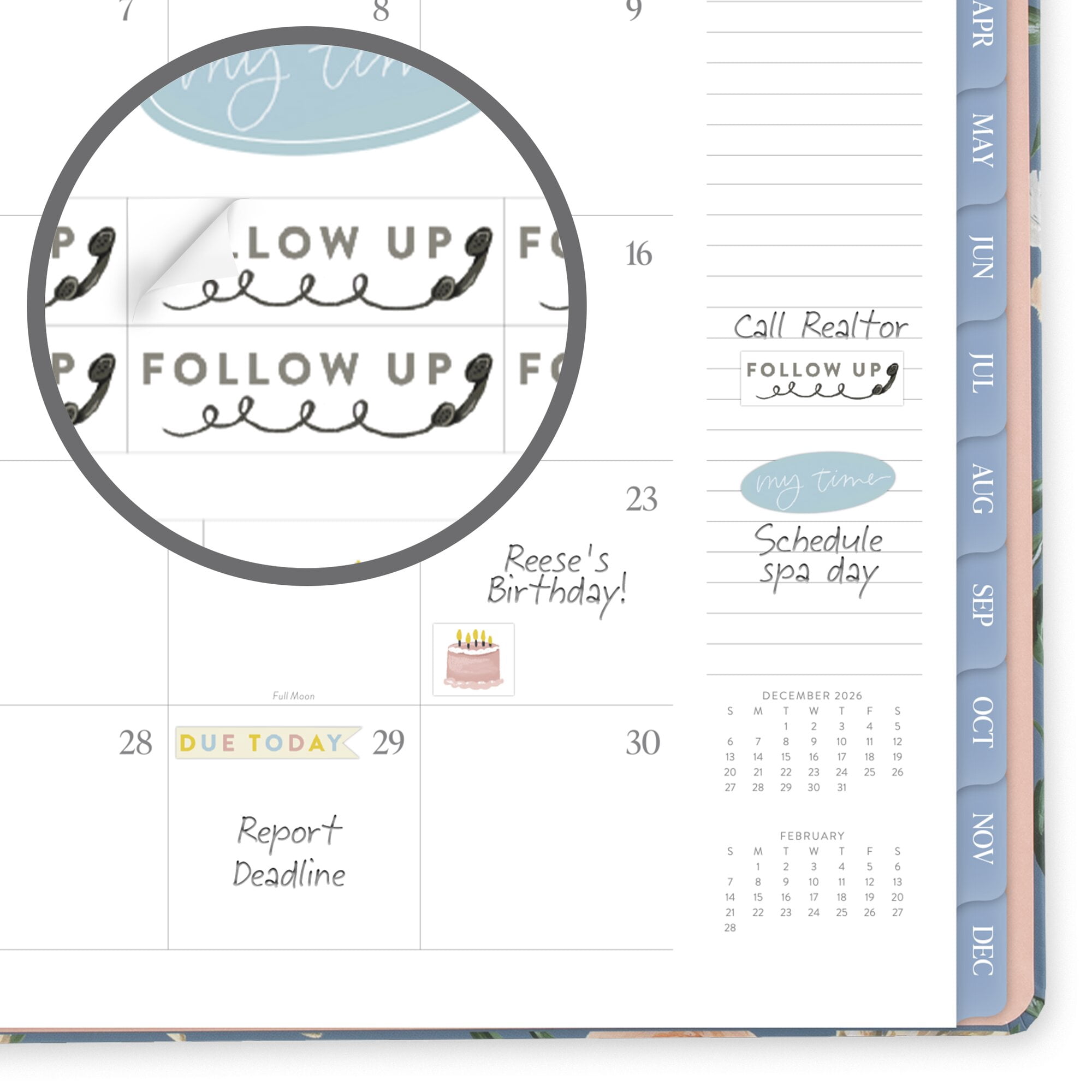 PenPillar for Mead Cambridge 2027 Weekly Monthly Planner Elora Large 8 12 x 11 -