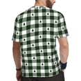 thumbnail image 2 of Rocae Green White Christmas Tree Lumberjack Plaid for Men's Mesh Quick-Dry Short Sleeve Workout T-Shirt,Mens Crew Neck Tee Lightweight Soft Classic T Shirts 6X-Large, 2 of 9