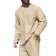 thumbnail image 2 of Ceisia Men Casual Solid Color Loose Fit Gift Button Down Hooded Short Sleeve Cardigan Tops, 2 of 8