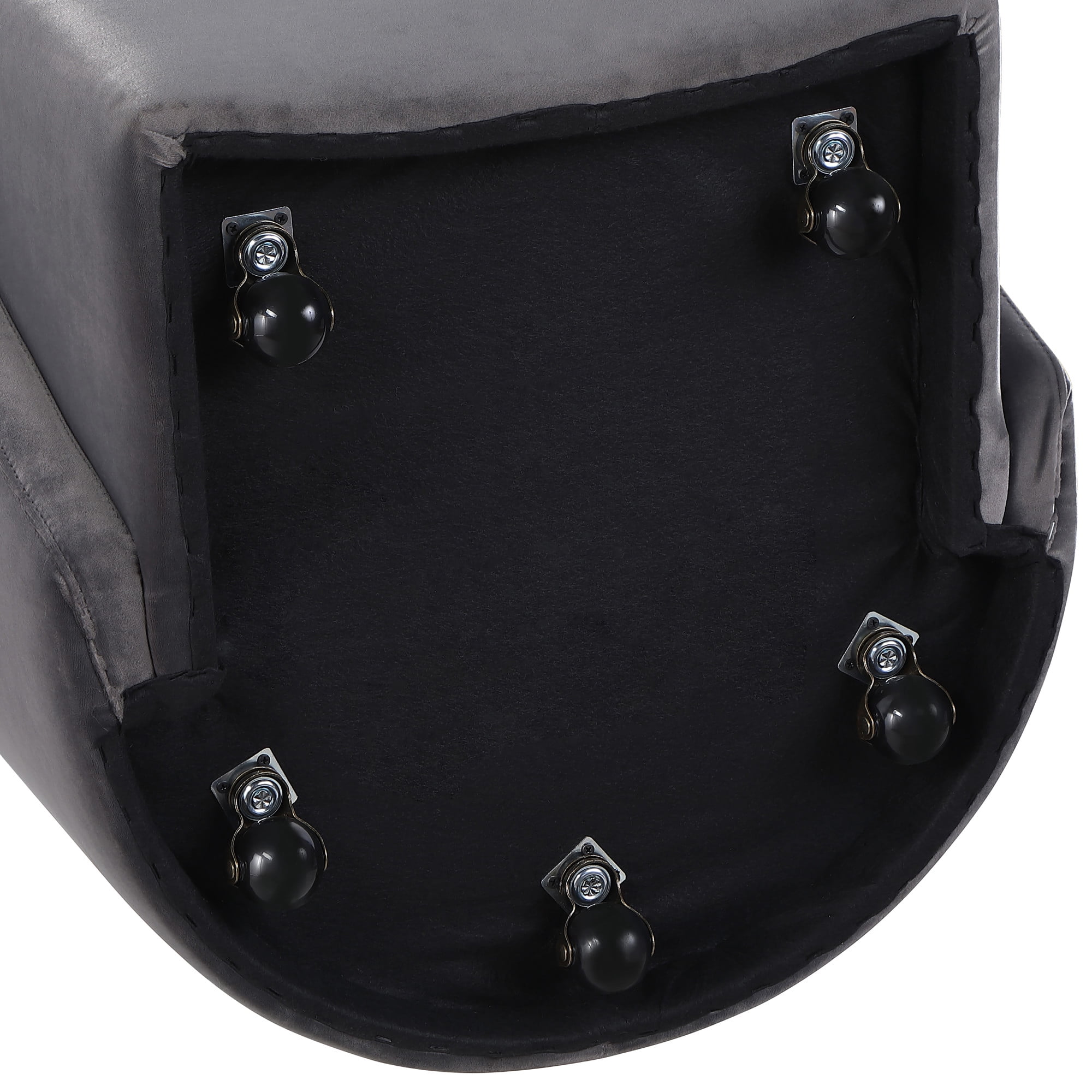 Steve Silver Annie Gray Velvet Barrel Chair with Casters