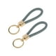 thumbnail image 1 of Llavero para Automóvil Unique Bargains Llavero Universal con Anillo para Llaves de Fob para Casa Cuero Aleación de Zinc Tono Dorado Gris 2Pcs, 1 of 6