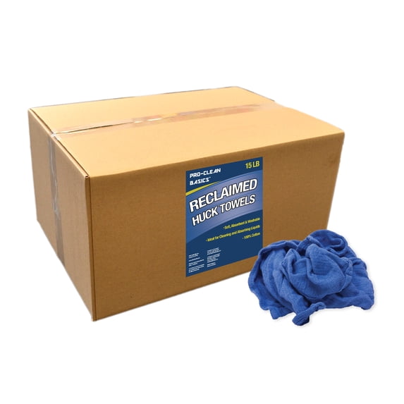 Pro-Clean Basics 15 LBS Box of Reclaimed Huck Towels